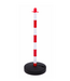 Ri-Traffic Poteau à chaîne en plastique avec base remplissable - rouge / blanc