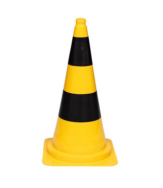 CONEX Verkeerskegel geel/zwart 75 cm