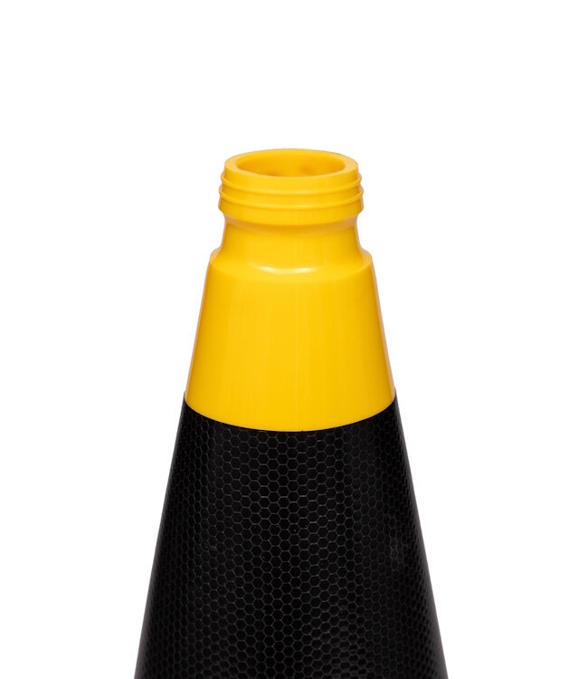 CONEX Verkeerskegel geel/zwart 75 cm PVC