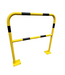 STORX Barrière de protection en acier jaune et noire – 100 × 100 cm