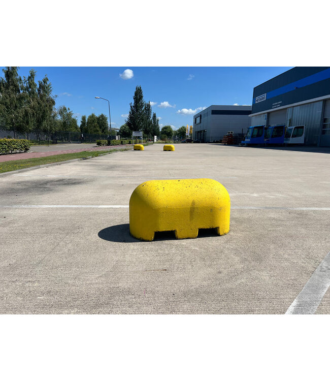 Ri-Traffic Beton-Absperrblock gelb mit Staplertaschen
