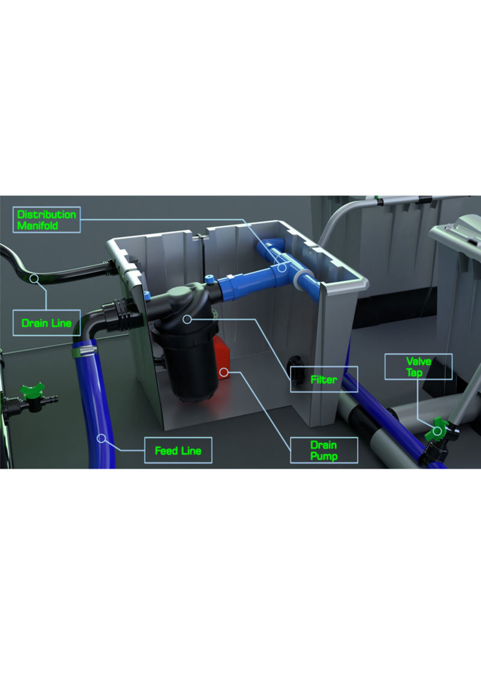 ALIEN HYDROPONICS ALIEN RAIN BLACK SERIES 15L 10 POT SYSTEM