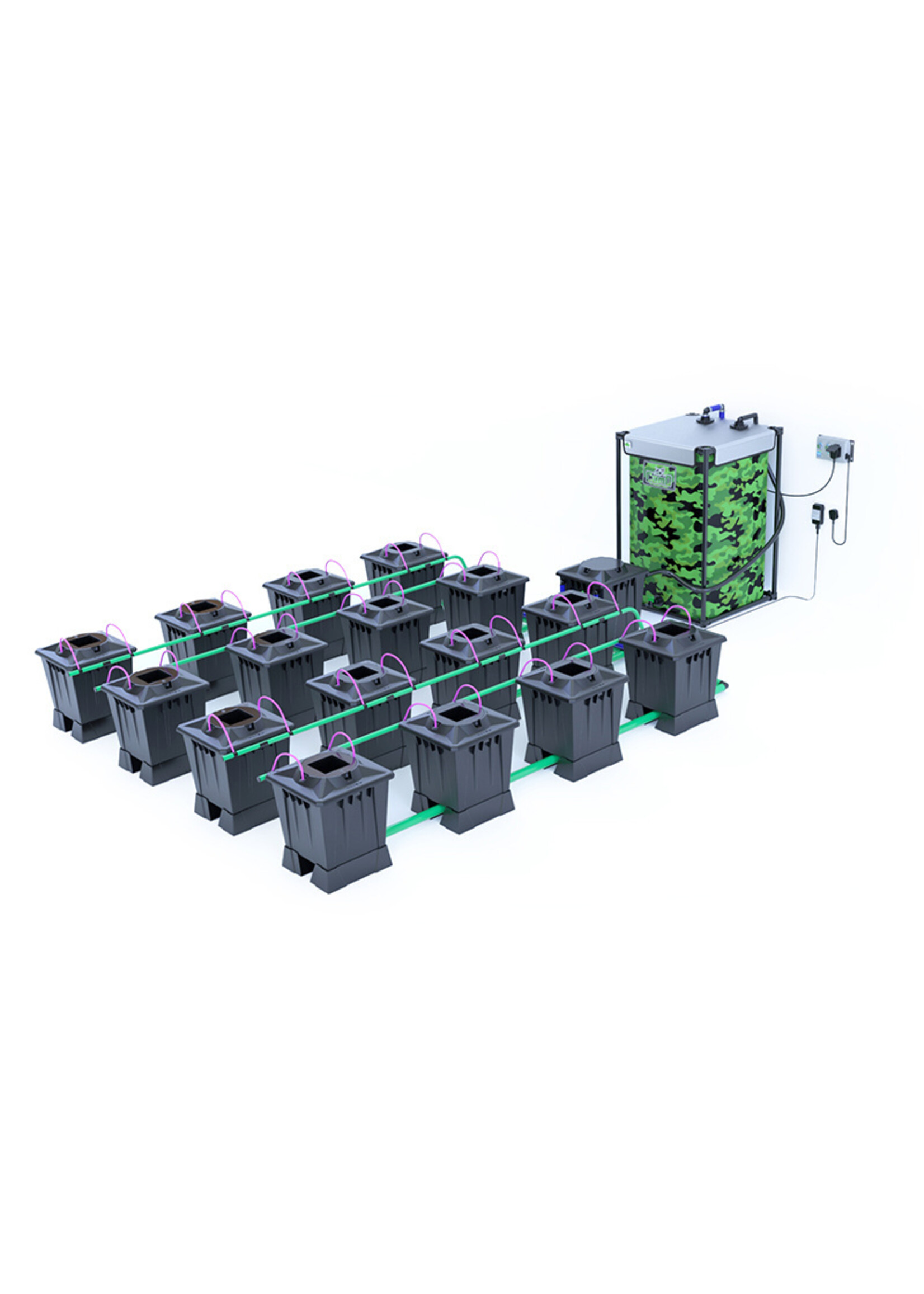 ALIEN HYDROPONICS ALIEN AERO BLACK SERIES 15L  16 POT SYSTEM