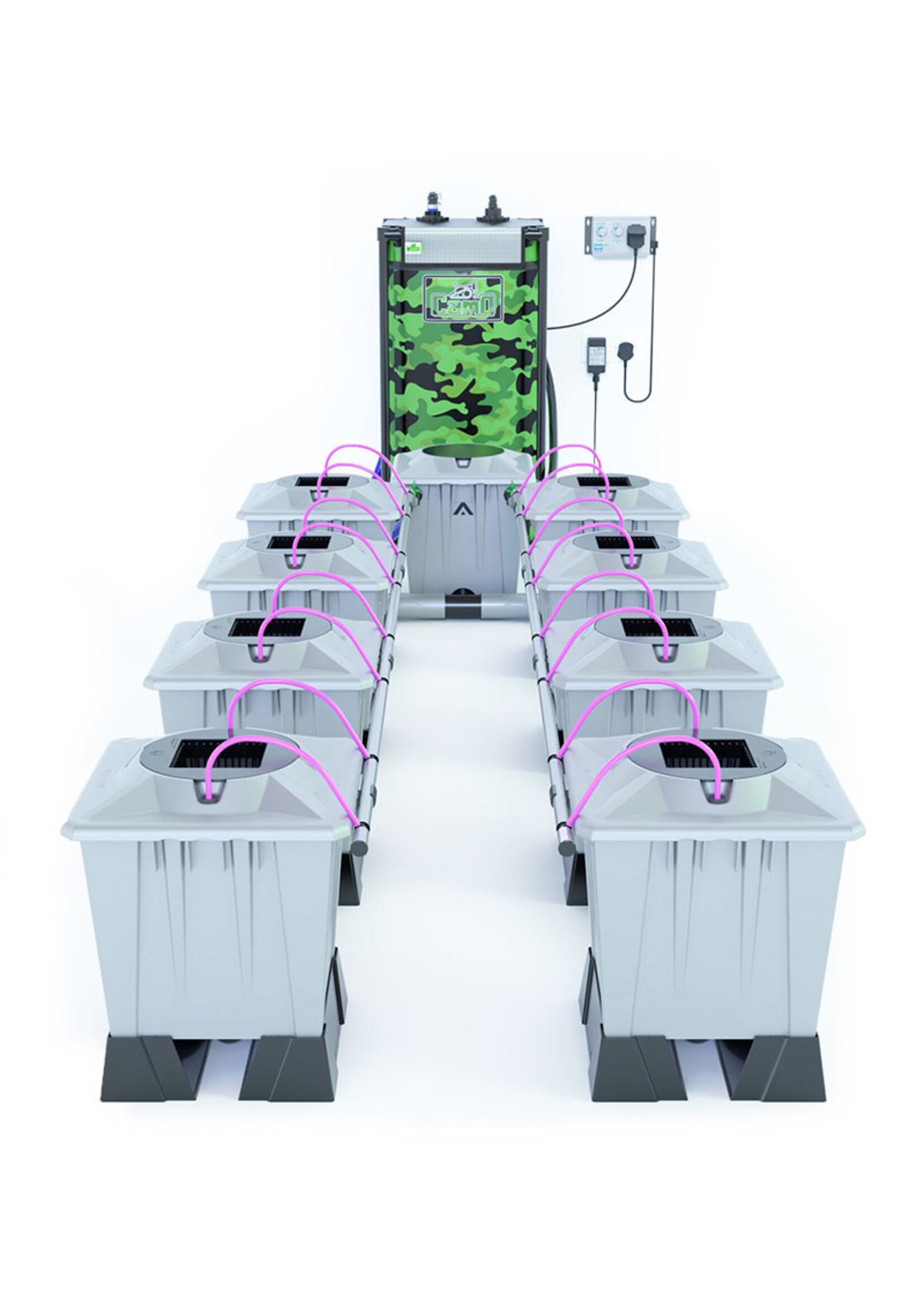 ALIEN HYDROPONICS AERO PRO SILVER SERIES 15L  8 POT SYSTEM