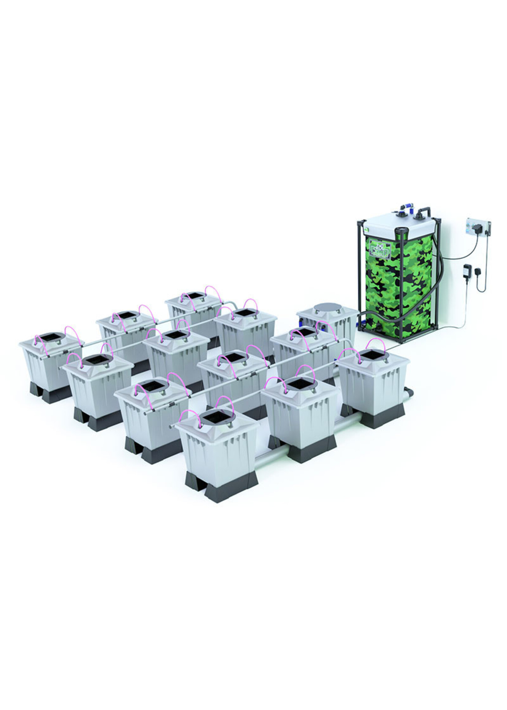 ALIEN HYDROPONICS AERO PRO SILVER SERIES 15L  12 POT SYSTEM