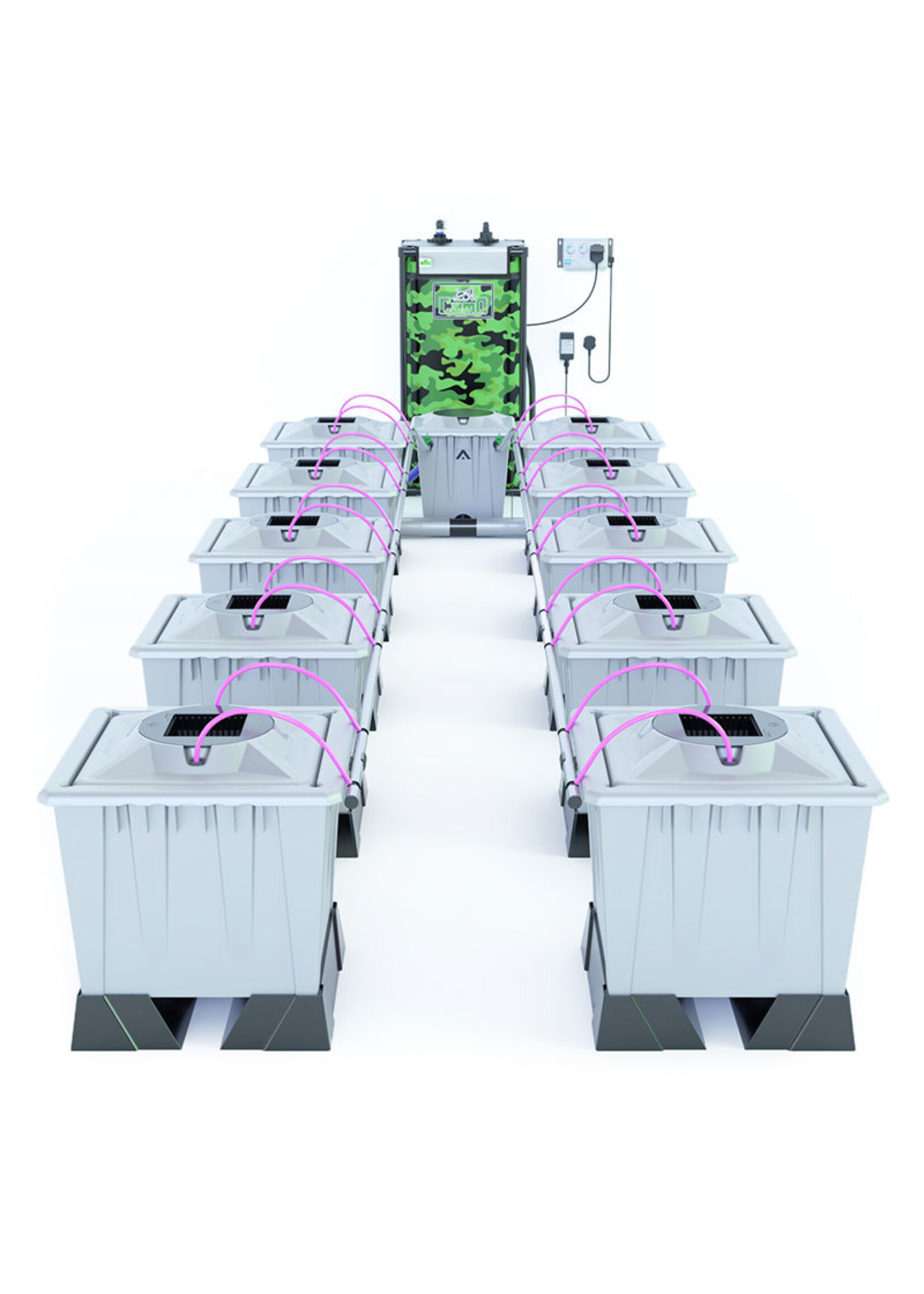 ALIEN HYDROPONICS AERO PRO SILVER SERIES 30L  10 POT SYSTEM