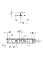 MPC Mupro Rail 27x1.8 6m galvanized