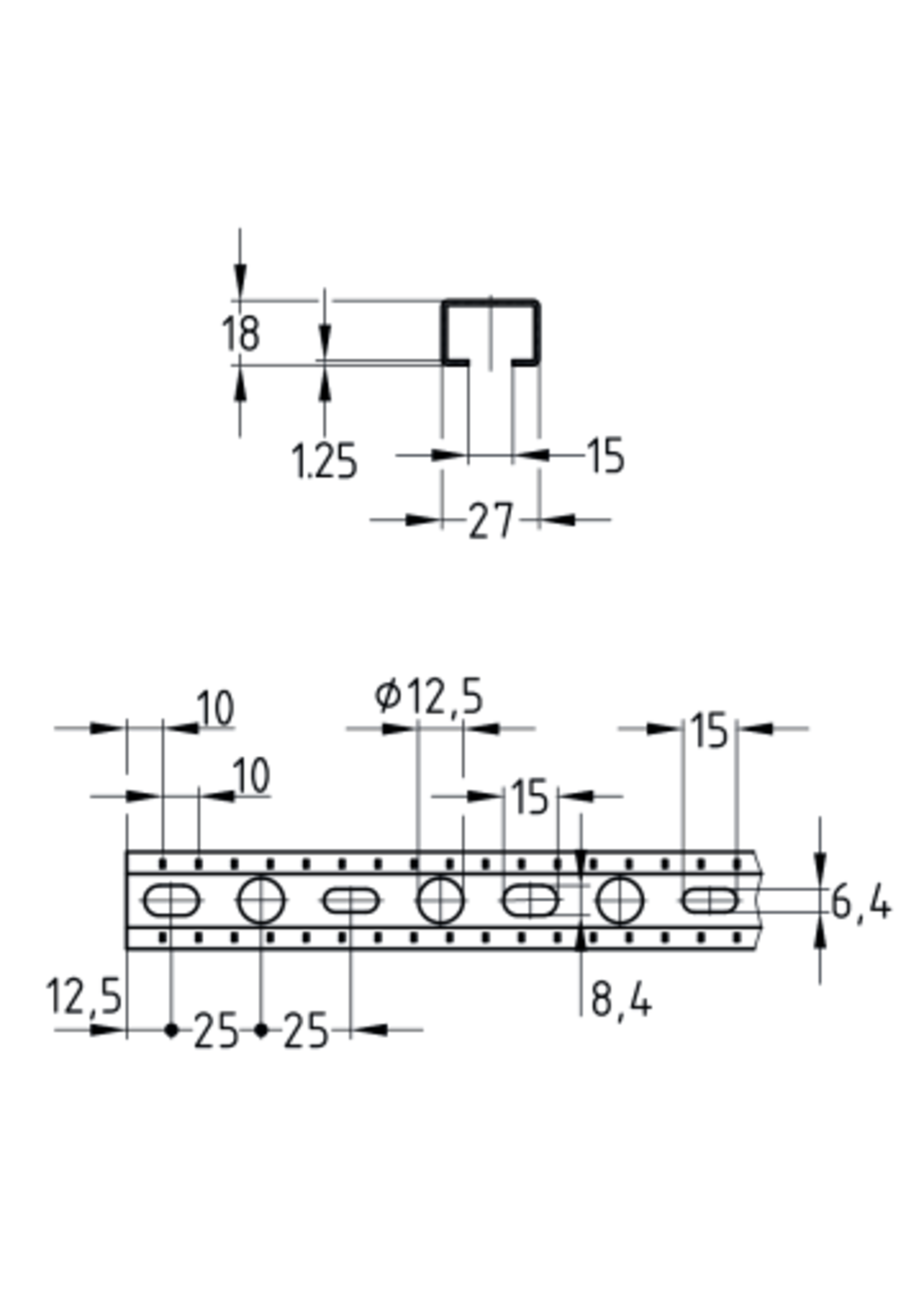 MPC Mupro Schiene 27x1,8 6m verzinkt