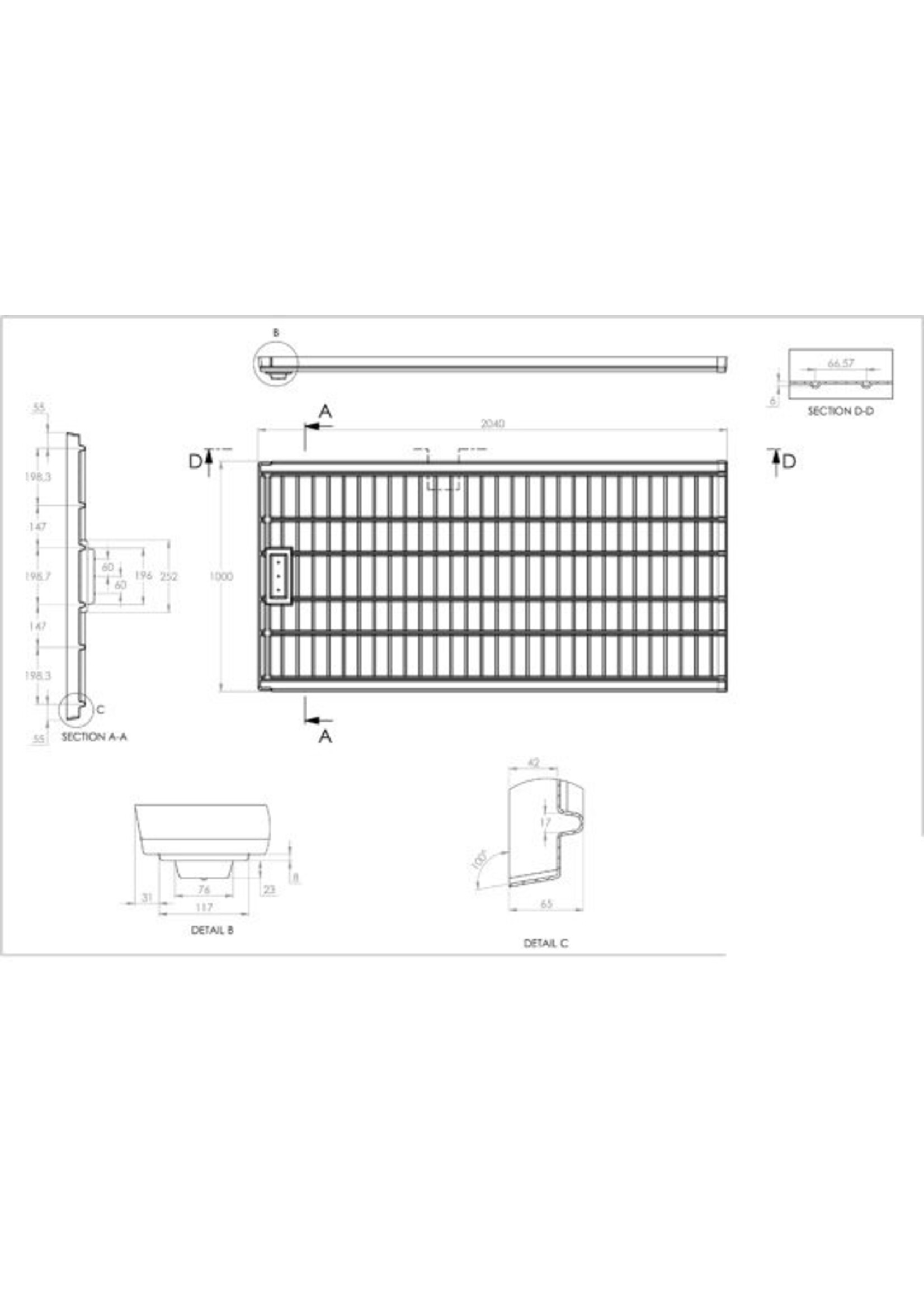 G-TOOLS G-TOOLS Ebb and Flow Tray 2 x 1 m