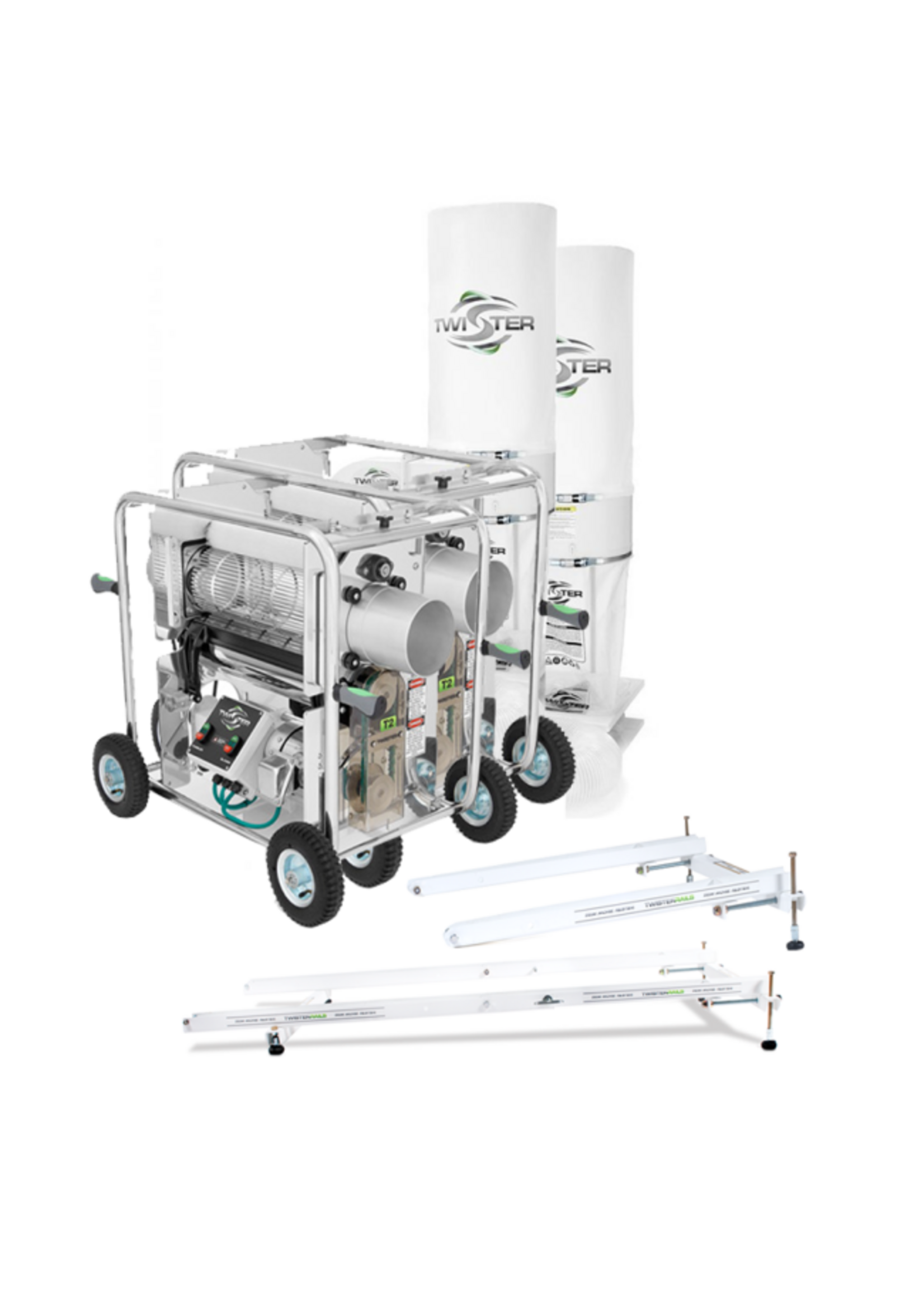 TWISTER Twister Tandem T2 Trimming System met Leaf Collectors, EU-stekker