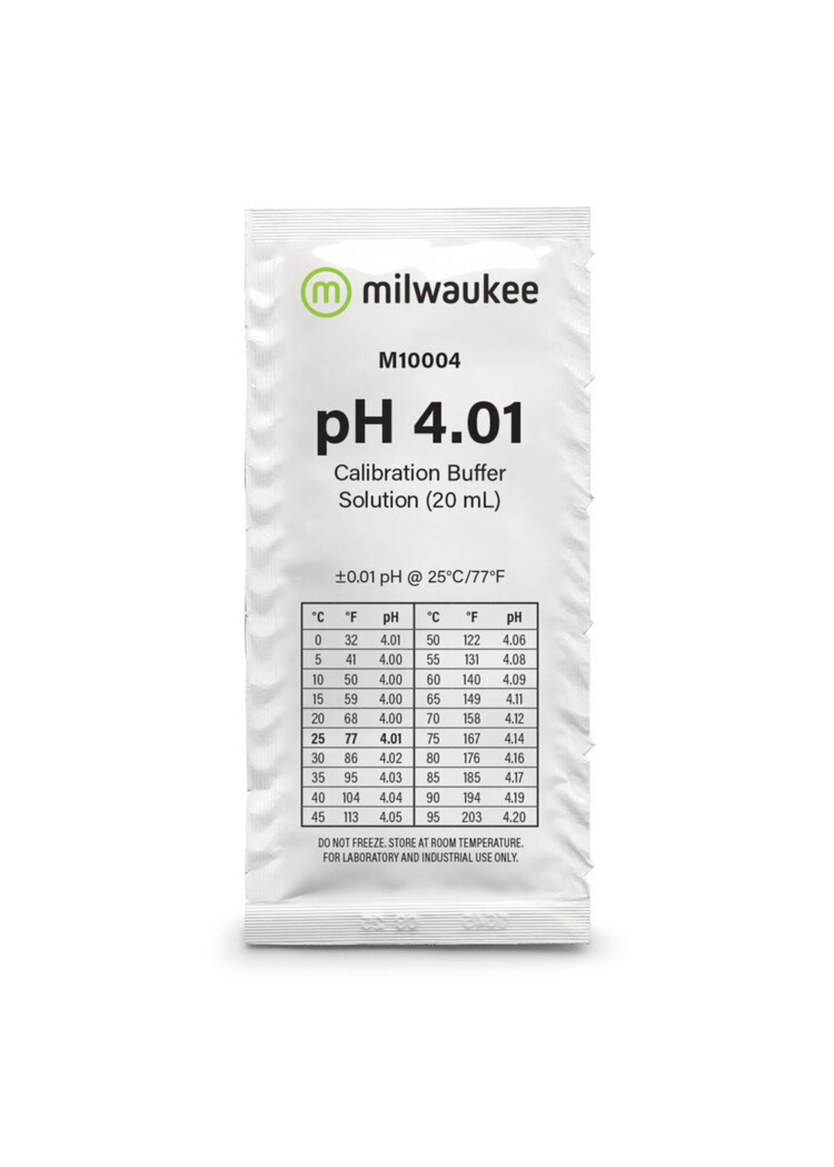 MILWAUKEE Milwaukee kalibratievloeistof M10004B pH 4,01 (25 × 20 ml)