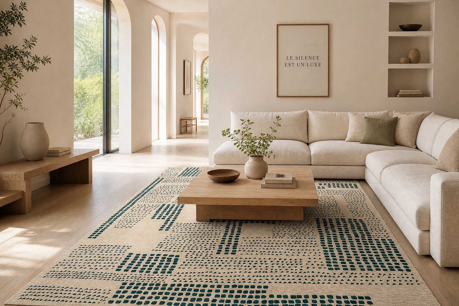 Intérieur serein avec tapis