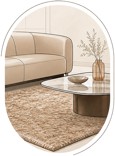 Mobilier lisse avec tapis tactile