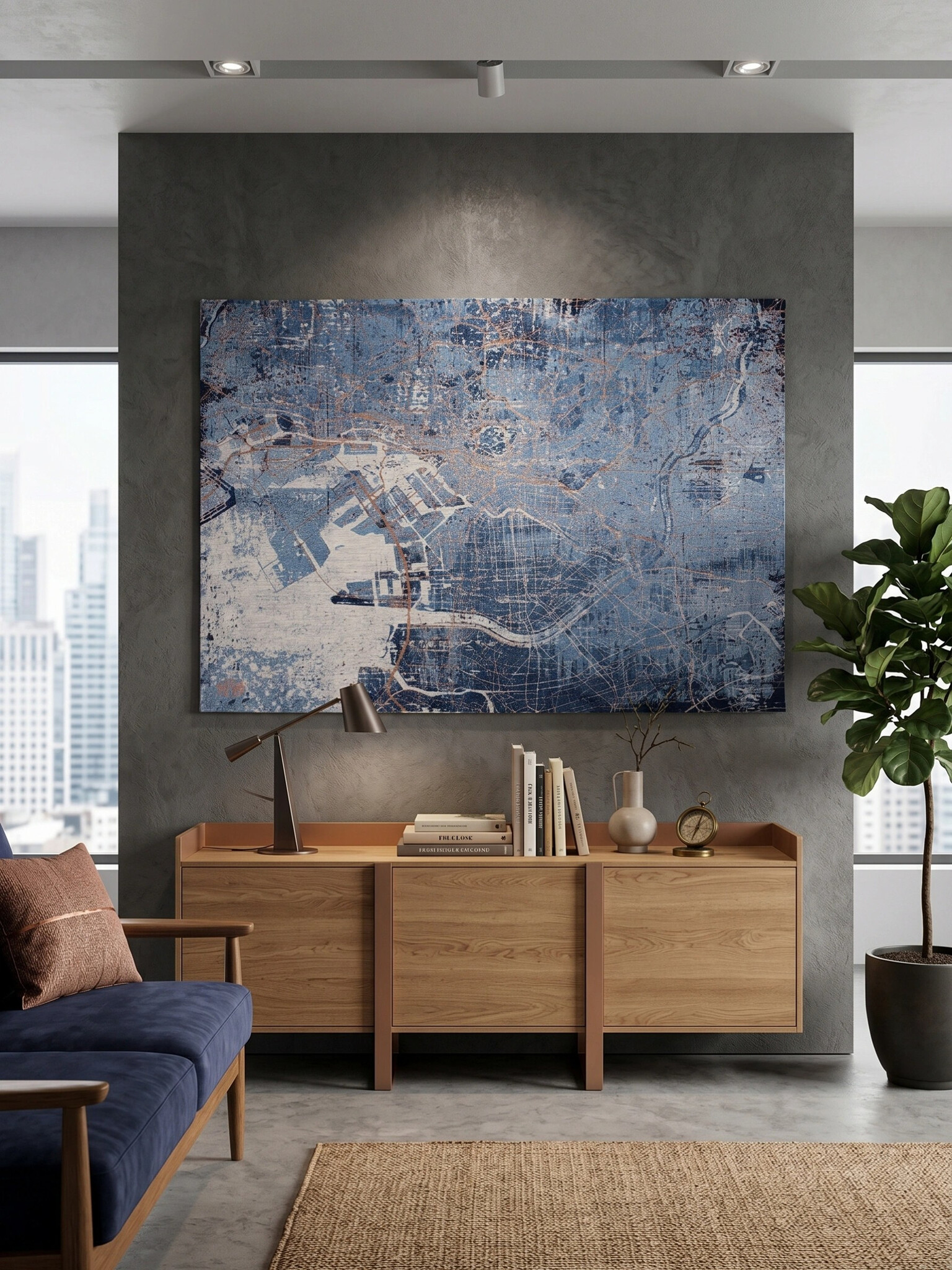 Conductive Blue 9314 - Cities Collection