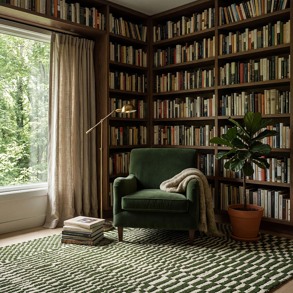Moss green and khaki — Louis De Poortere rugs