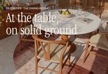 Dining room: At the table, on solid ground.