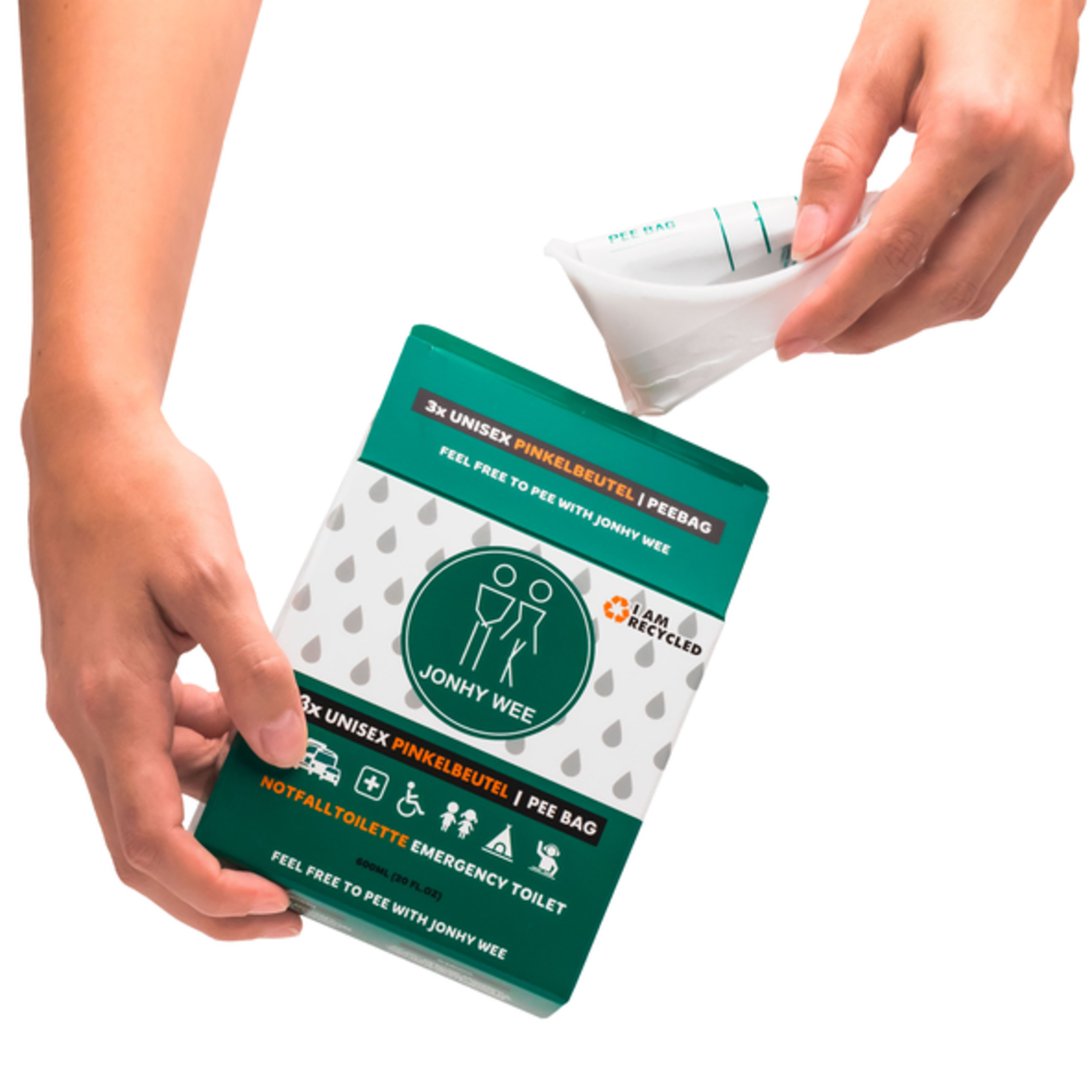 Unisex emergency toilet/urine bag (3 bags)