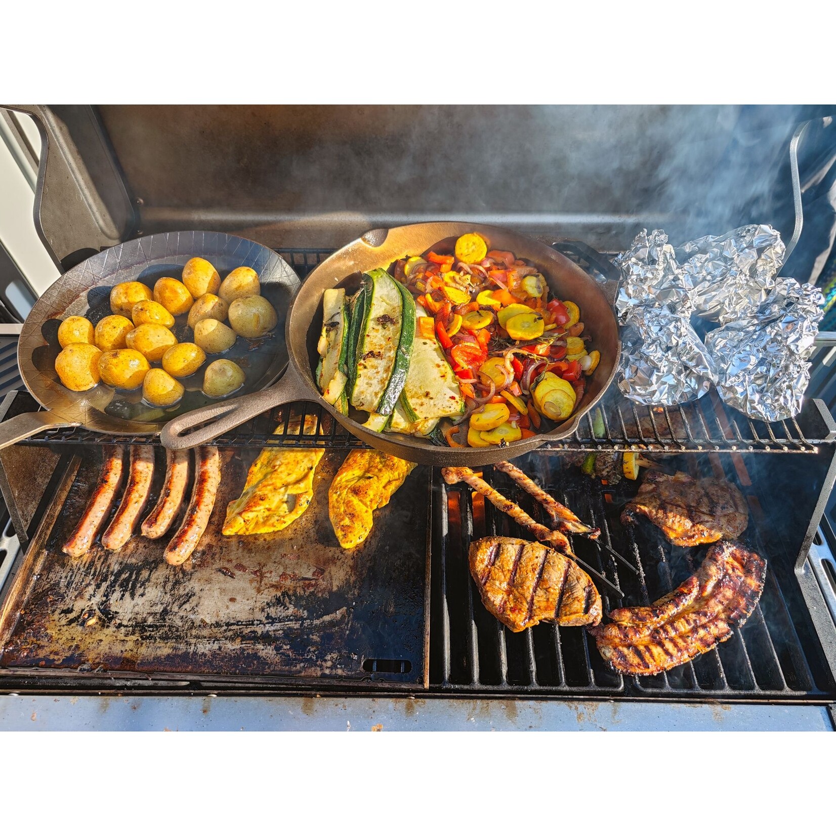 Gietijzeren Skillet met gepolijste bodem (Ø 31cm)