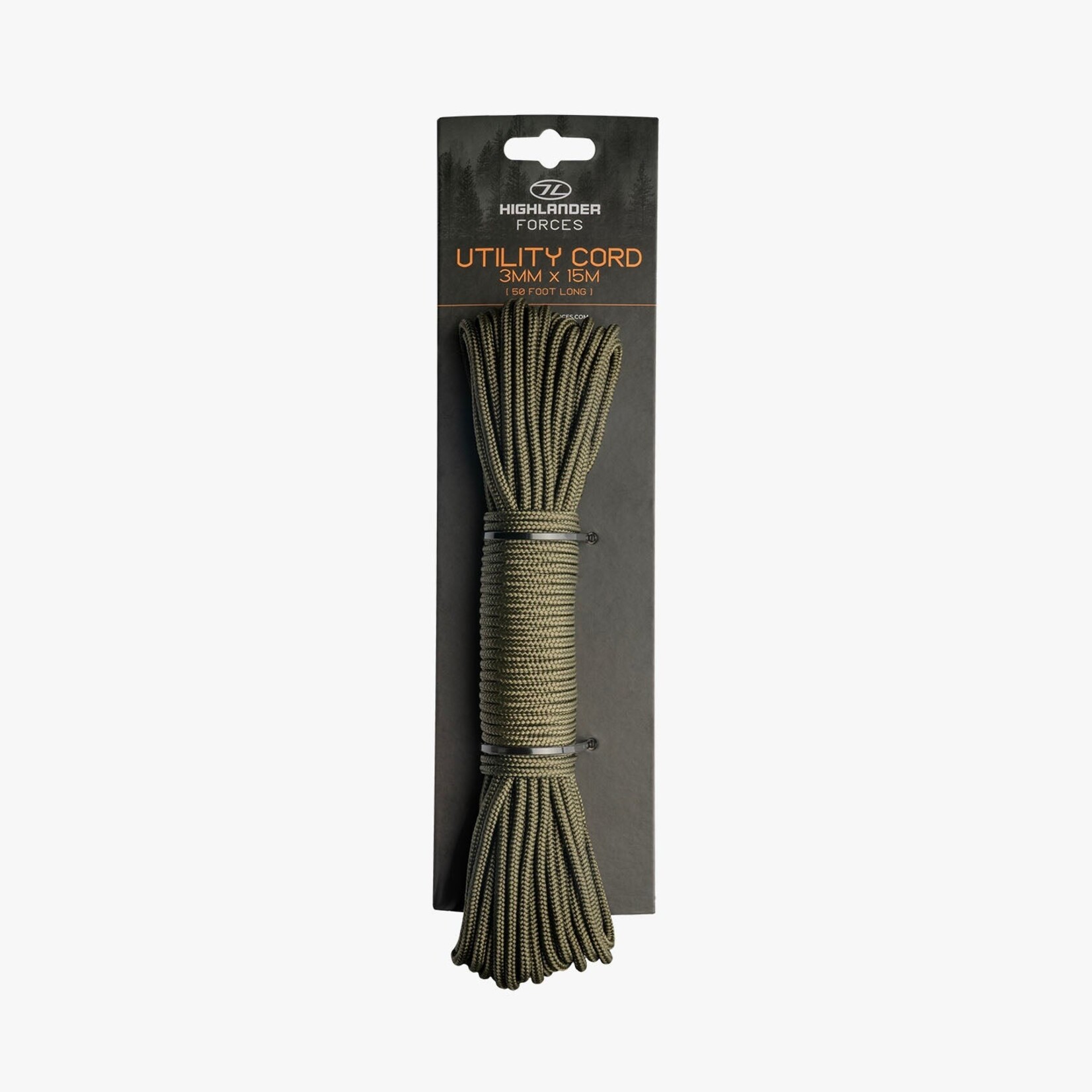 Utility Cord, Olive, 3mm x 15m - Copy