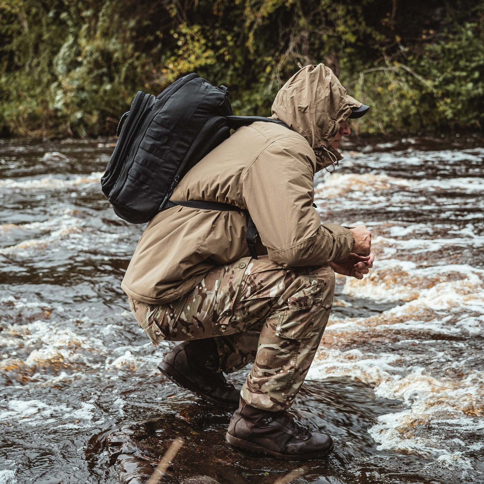 HARRIER full clamshell opening PACK, 25L -  Coyote Tan/Brown