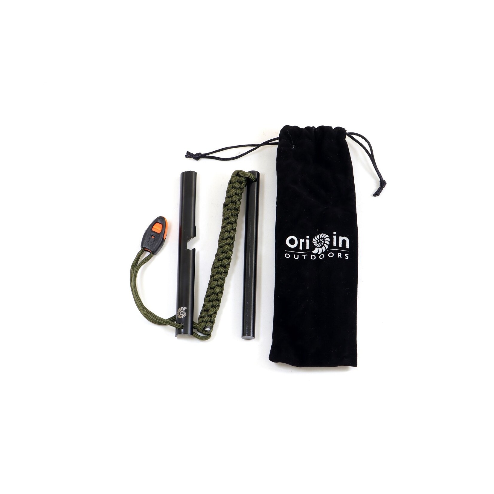 Firesteel staaf (Ø 1,2x15cm) met paracord en striker