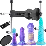 Auxfun® Ukelele Seksmachine – 4 Fantasy Dildo’s, Zuignap & Draadloze Bediening