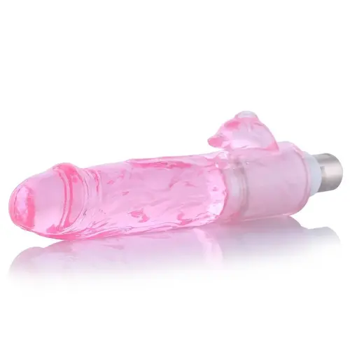 Auxfun® Dildo Pink met Clitoris stimulatie 3XLR Connector  voor Auxfun Basic Seksmachine