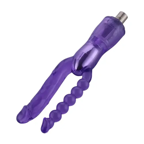 Auxfun® Dubbele geribbelde 3XLR dildo voor  voor Auxfun Basic Seksmachine 23 cm