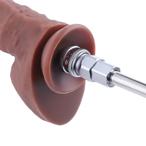 QAC Dildo Opzetstuk Dikke 25 CM Lange Dildo met QAC Bruin