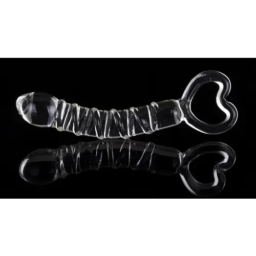 Auxfun® Luxe Glazen Dildo met Handvat voor Intense Stimulatie - 21 cm - Spiraalvormige Structuur &.