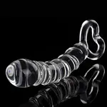 Auxfun® Luxe Glazen Dildo met Handvat voor Intense Stimulatie - 21 cm - Spiraalvormige Structuur &.