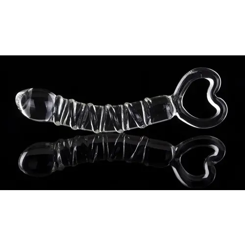 Auxfun® Luxe Glazen Dildo met Handvat voor Intense Stimulatie - 21 cm - Spiraalvormige Structuur &.