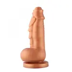Hismith® Hippo Fantasy XL Zuignap Dildo 20 cm - Unieke Ribbels & Noppen voor Ultieme Stimulatie