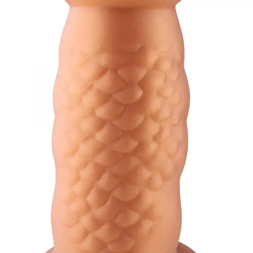 Hismith® Hippo Fantasy XL Zuignap Dildo 20 cm - Unieke Ribbels & Noppen voor Ultieme Stimulatie
