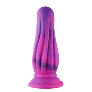 Hismith® Hismith Zuignap Dildo Melon 25 cm - Flexibele Anale Dildo van 100% Premium Siliconen met Geribbelde.
