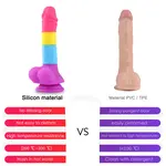Hismith® Fantasy Rainbow Sugar Dildo 22 cm - Realistisch & Kleurrijk voor Intens Plezier