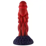 Wildolo® Wildolo Fantasy Zuignap Dildo Nesbu 21 cm Rood - Realistische Dildo met Vibratie & Sterke Zuignap.