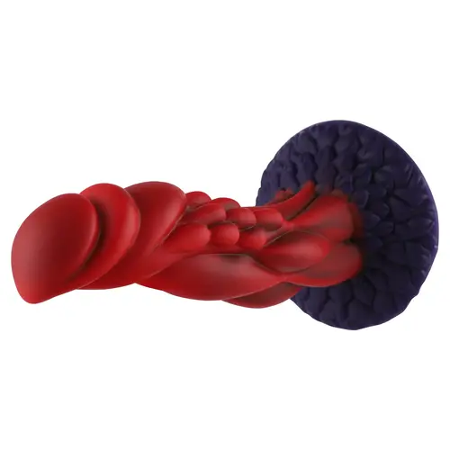 Wildolo® Wildolo Fantasy Zuignap Dildo Nesbu 21 cm Rood - Realistische Dildo met Vibratie & Sterke Zuignap.