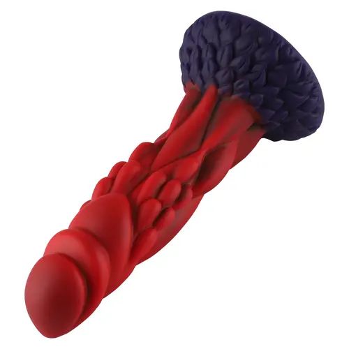 Wildolo® Wildolo Fantasy Zuignap Dildo Nesbu 21 cm Rood - Realistische Dildo met Vibratie & Sterke Zuignap.