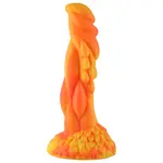 Wildolo® Wildolo Fantasy Zuignap Dildo Oranje 21 cm - Realistische Vibrerende Dildo van Premium Siliconen.