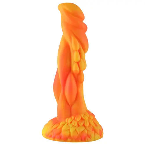 Wildolo® Wildolo Fantasy Zuignap Dildo Oranje 21 cm - Realistische Vibrerende Dildo van Premium Siliconen.