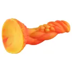Wildolo® Wildolo Fantasy Zuignap Dildo Oranje 21 cm - Realistische Vibrerende Dildo van Premium Siliconen.