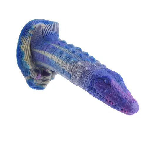 Wildolo® Wildolo Crocodilly Fantasy Krokodil Dildo met Zuignap - 23 cm, Schubachtige Structuur, Siliconen.