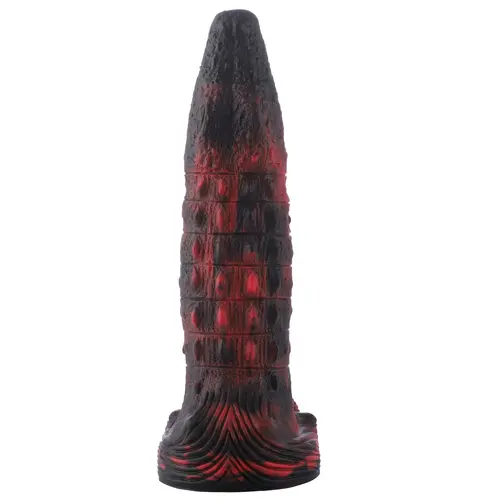 Wildolo® Wildolo Fantasy Zuignap Dildo 23 cm Crocodilly Zwart - Realistische Siliconen Dildo van 23 cm met.
