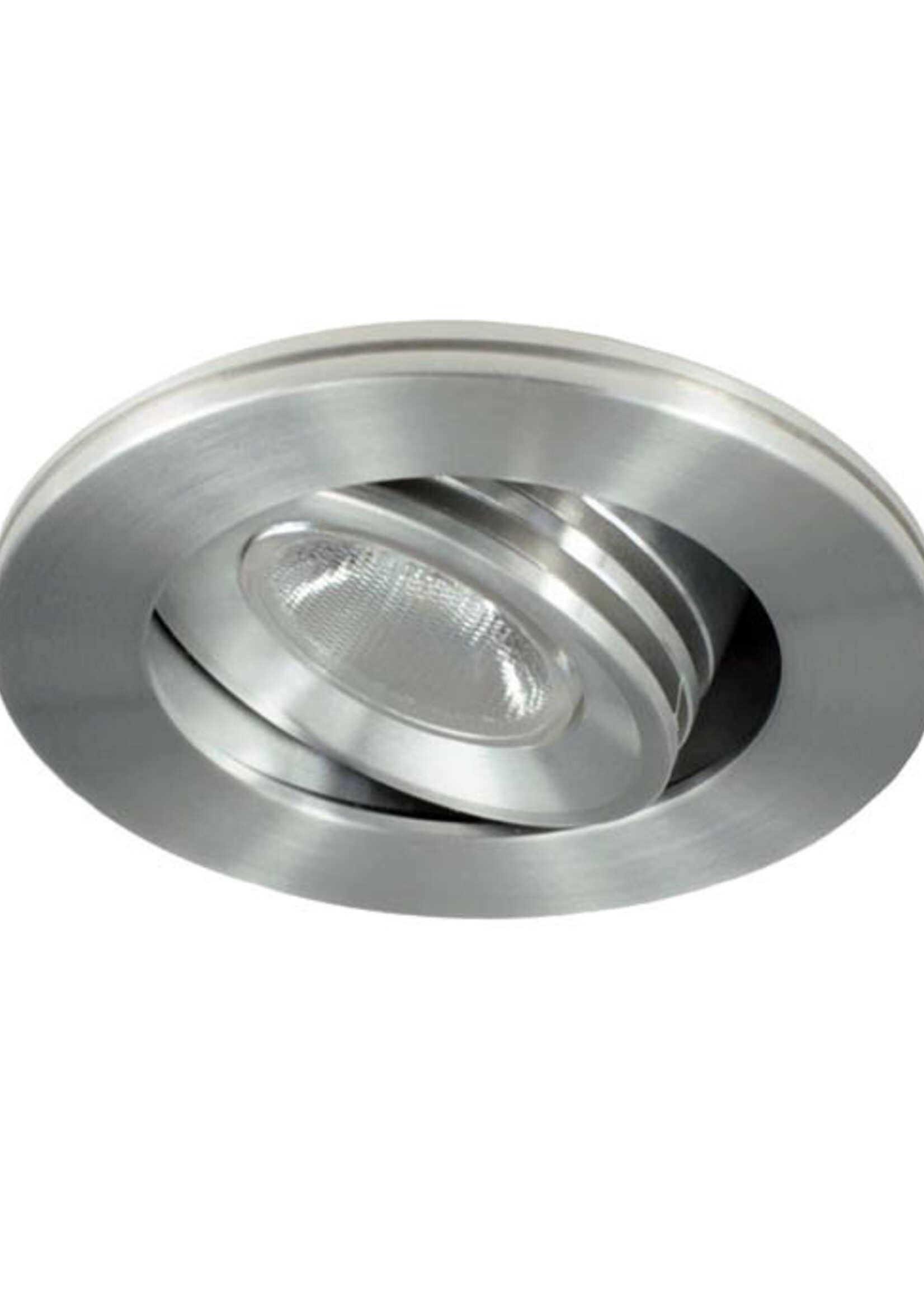 Dimbare mini inbouwLEDspot, warm wit, 1x3W Kantelbaar IP44