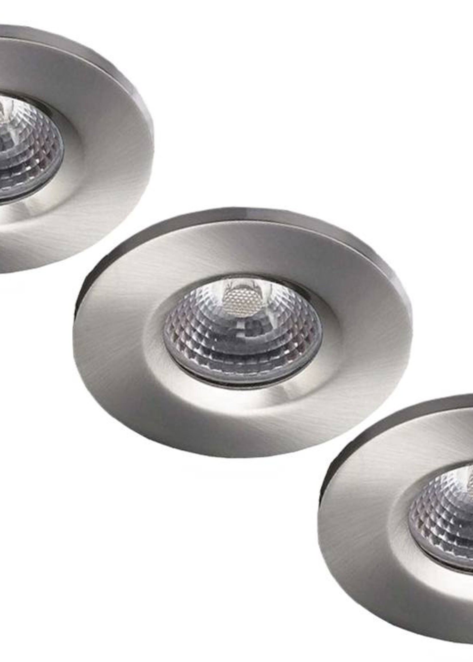 Complete set 3 stuks Badkamer Inbouwspots Kreta 8W, dimbaar (IP65)