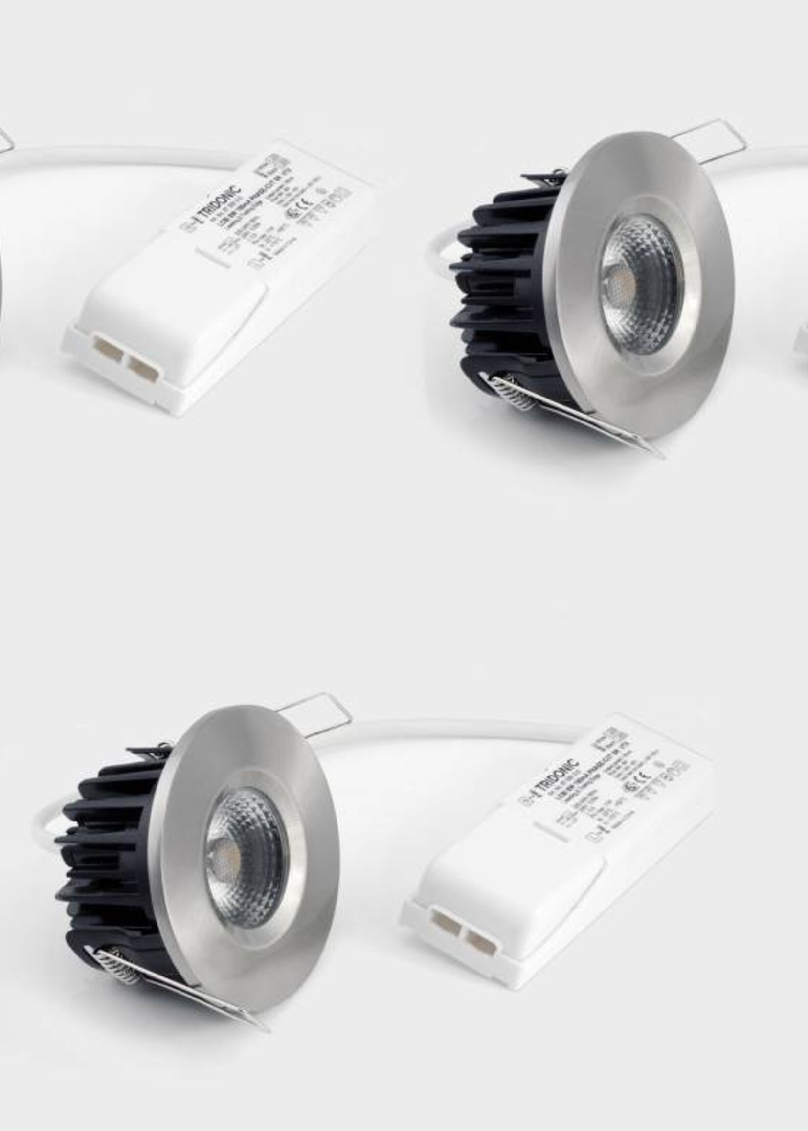 Complete set 3 stuks Badkamer Inbouwspots Kreta 8W, dimbaar (IP65)