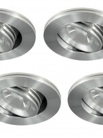 Set van 4 stuks dimbare mini inbouwLEDspot,  3 Watt, IP44