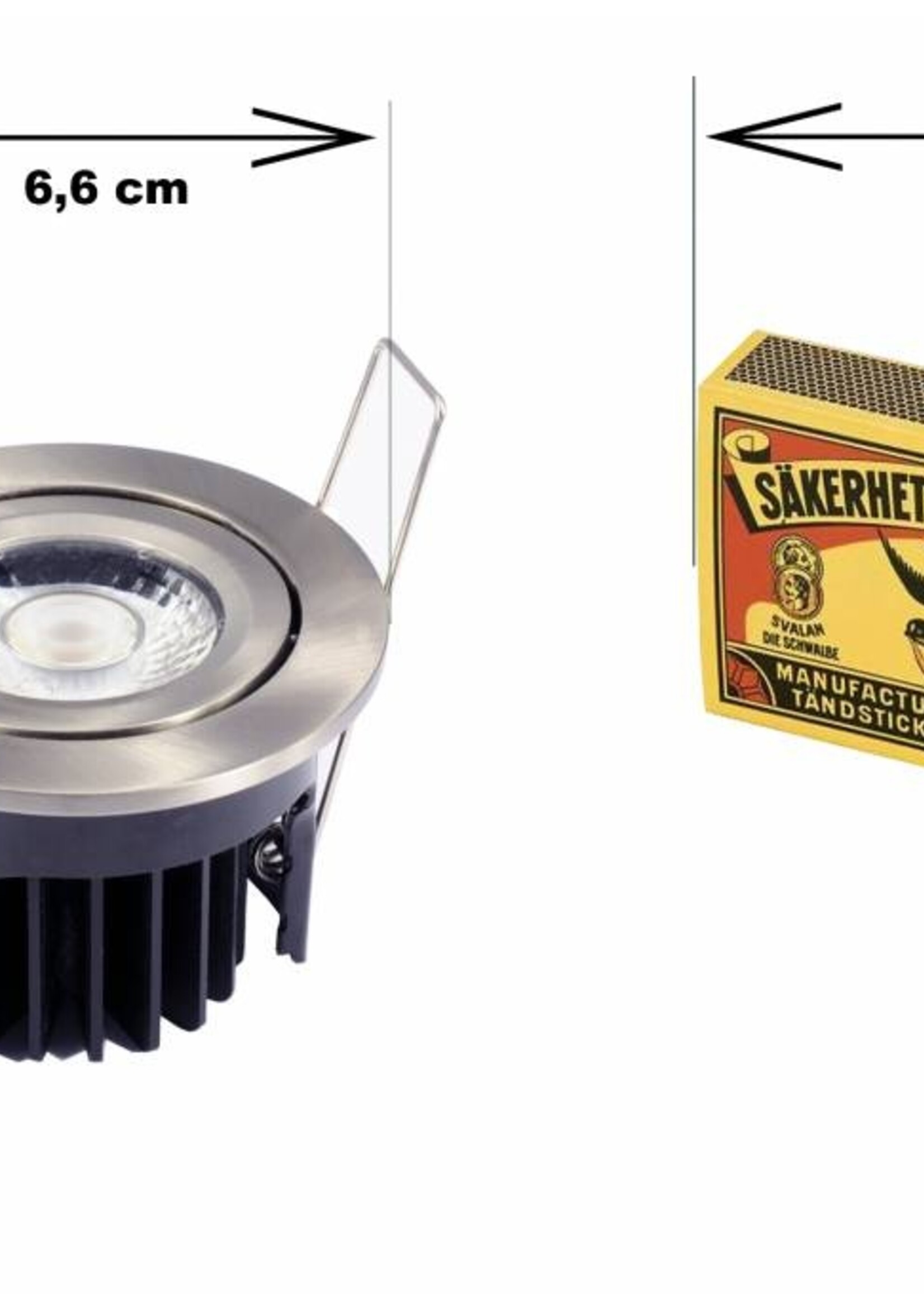 4 stuks kleine LED inbouwspot Londen 6W, dimbaar