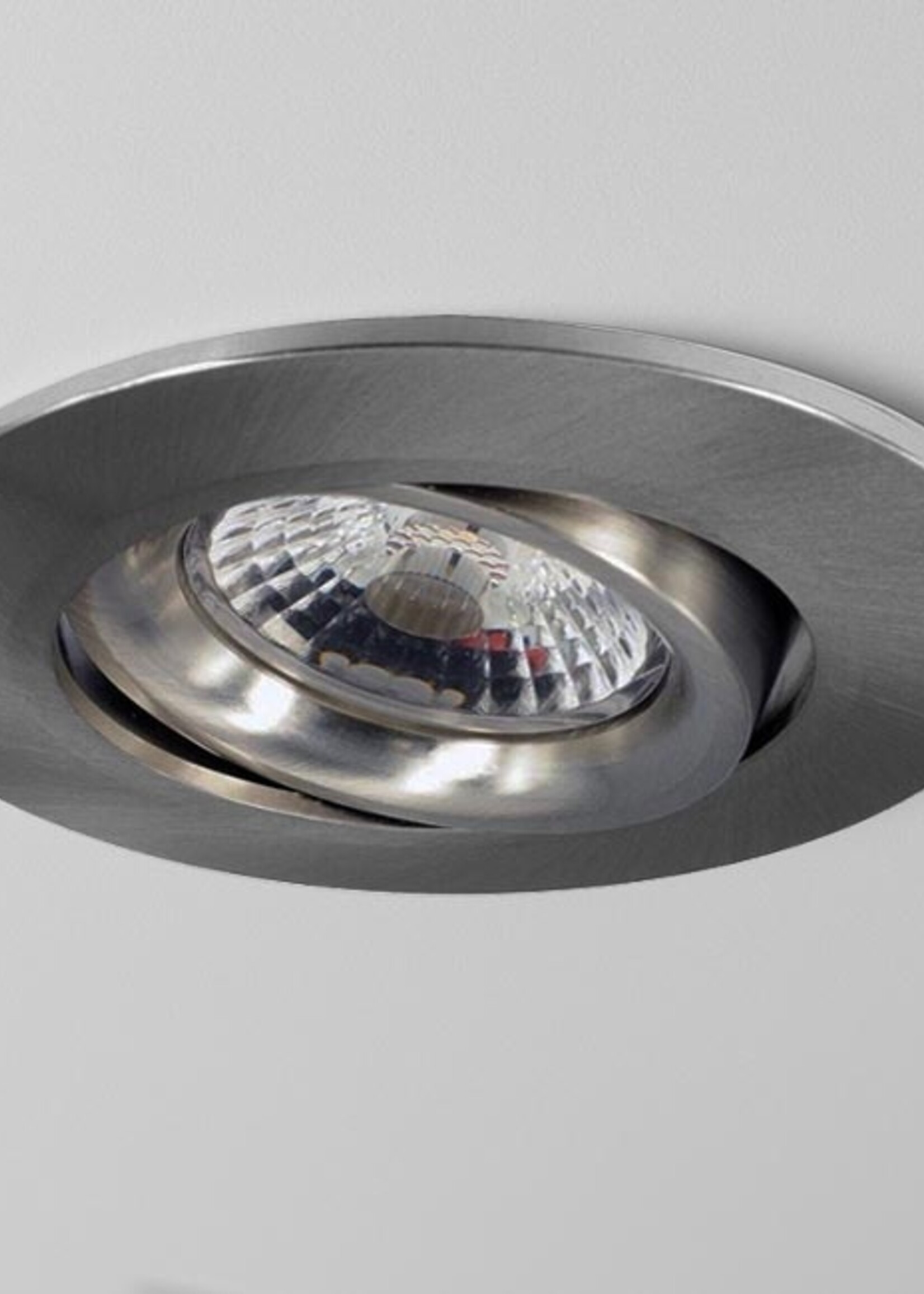 Inbouw LEDspot Parijs, Warm wit licht, dimbaar, 8 Watt, kantelbaar, RVS